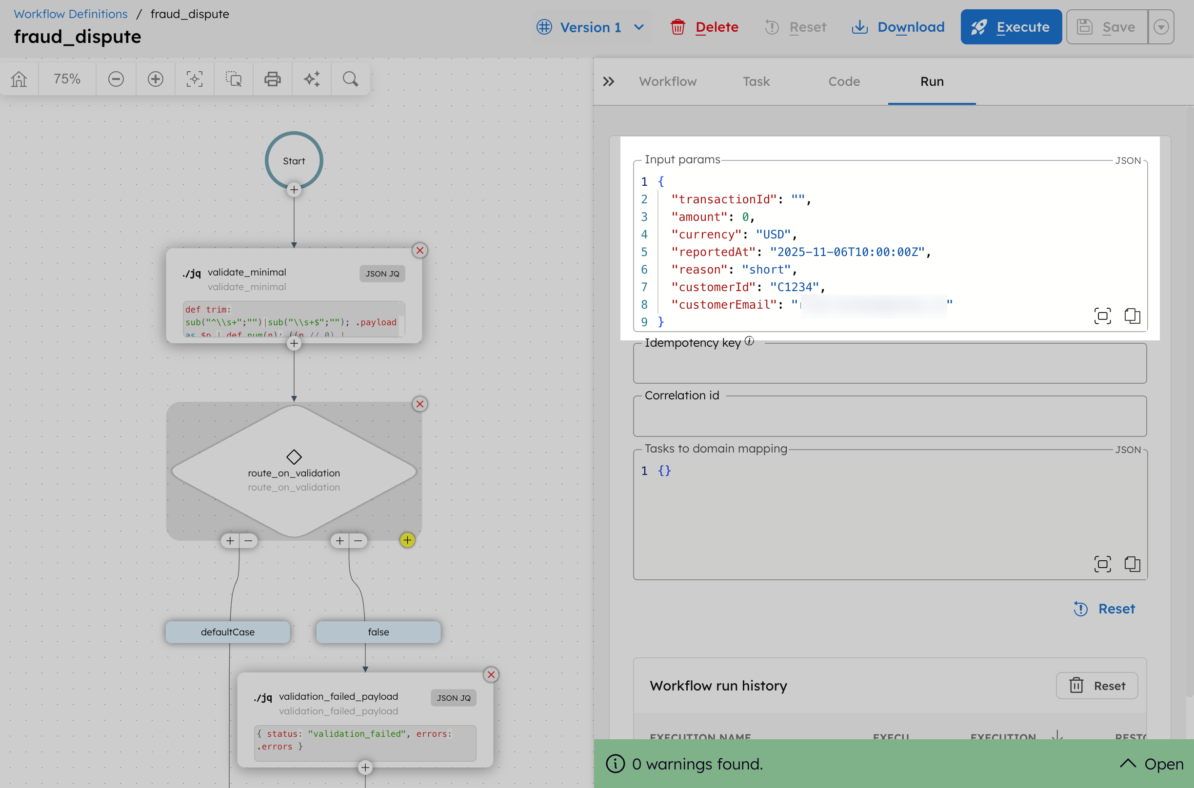 Executing loan approval workflow