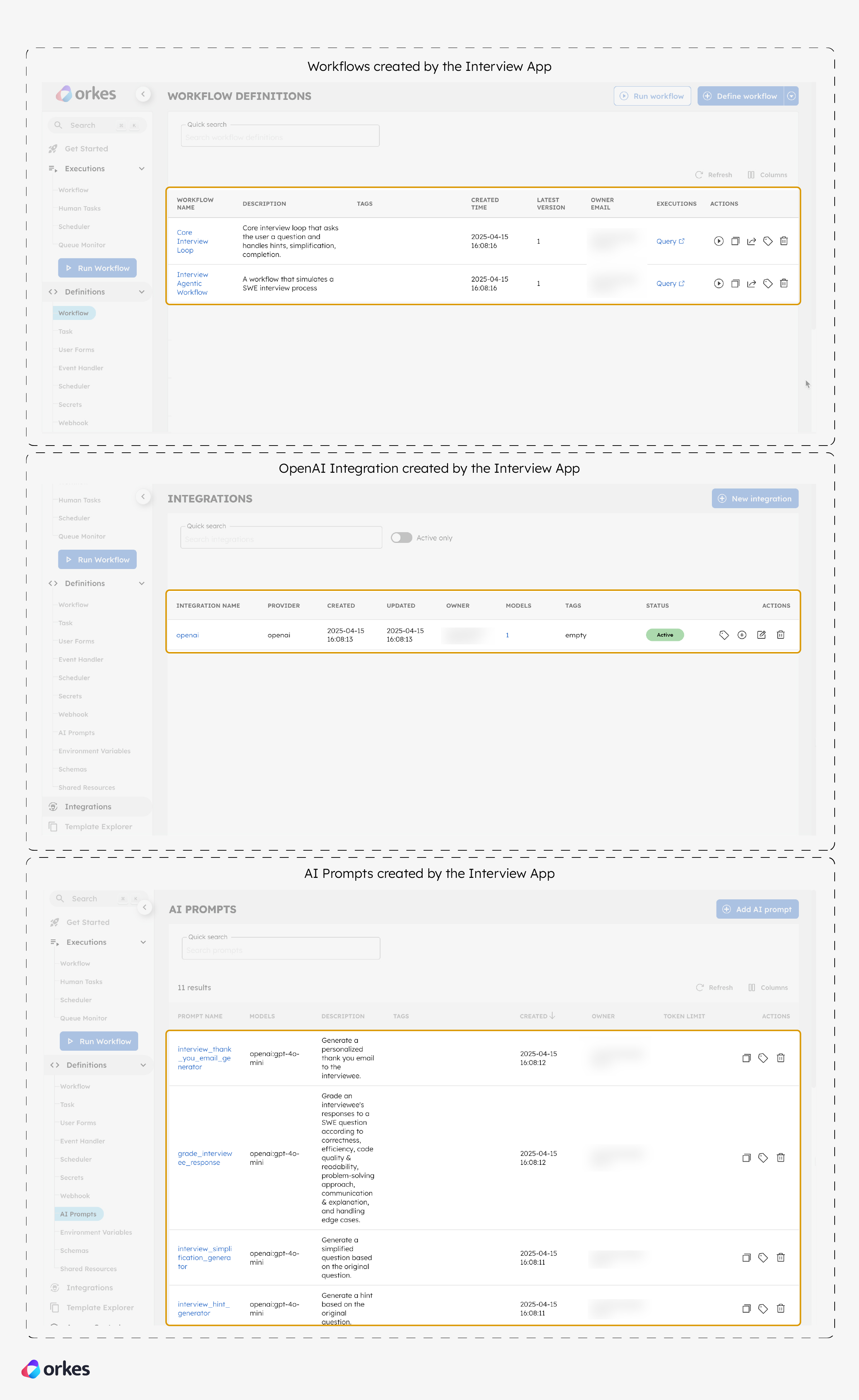 Resources created in Developer Edition